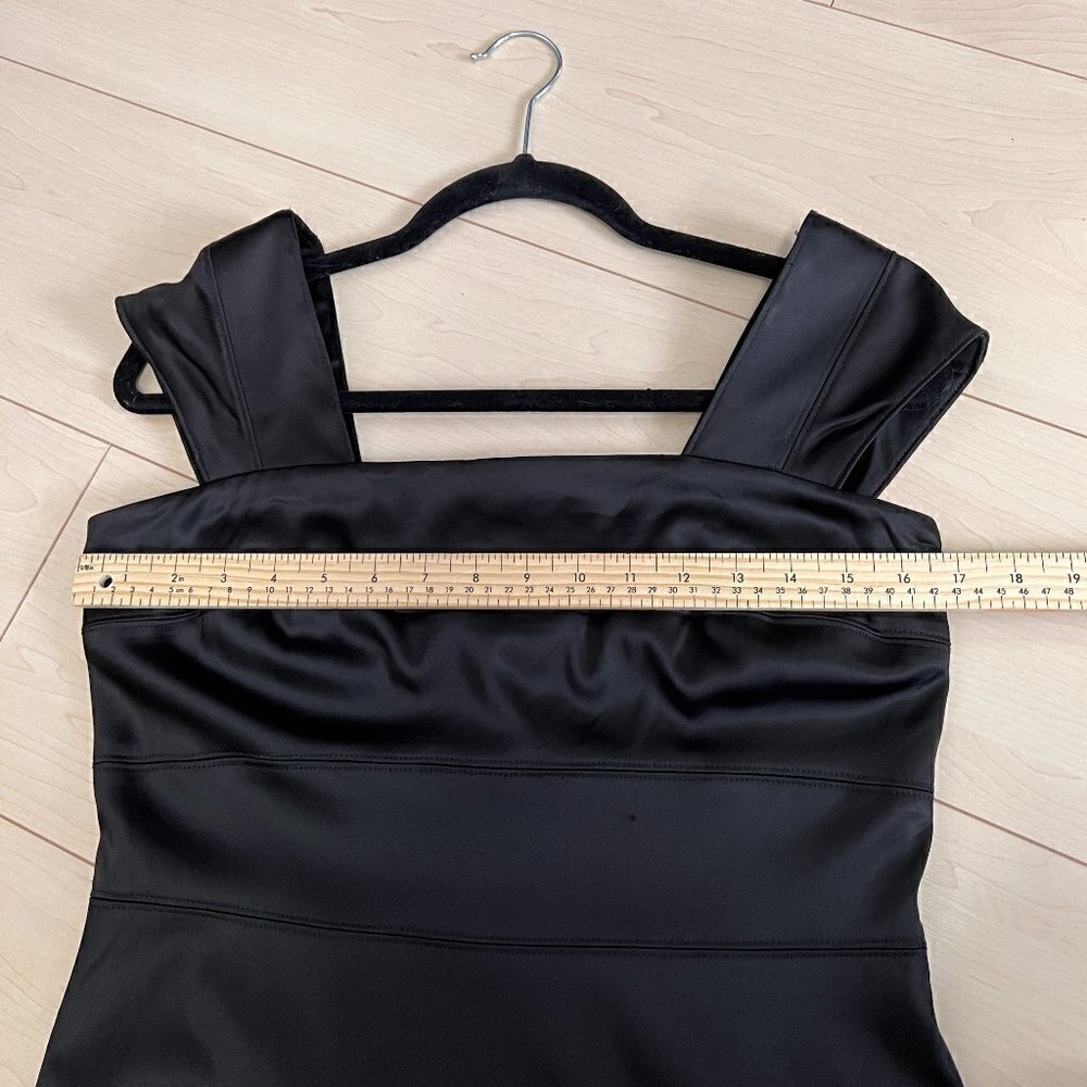 Calvin Klein Black Satin Bandage Bodycon Dress Sz 8 - Picture 8 of 13